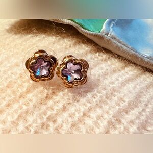 ✨Bill Skinner Vintage 2010 Rose Gold “Tea Rose” Studs || Ultra Rare✨